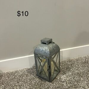 Gray Metal Lantern